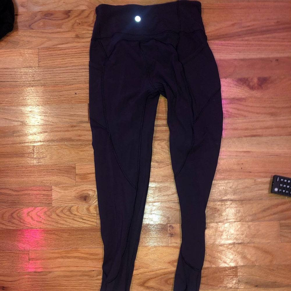 Plum full length pocket lululemon leggings